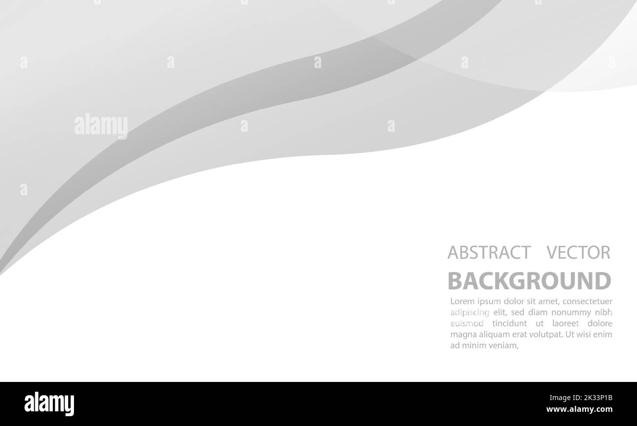 An abstract white and gray vector background with sample text Stock