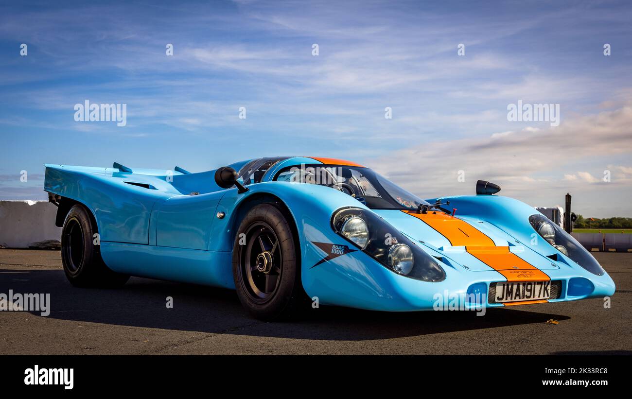 Icon Engineering Porsche 917K replica ‘JMA 917K’ on display at the Poster Cars & Supercars Assembly at the Bicester Heritage Centre Stock Photo