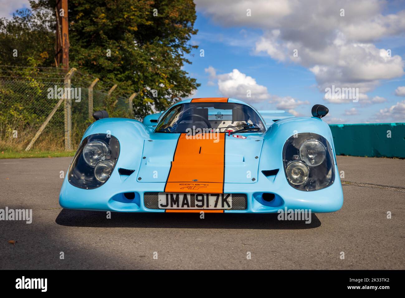 Icon Engineering Porsche 917K replica ‘JMA 917K’ on display at the Poster Cars & Supercars Assembly at the Bicester Heritage Centre Stock Photo