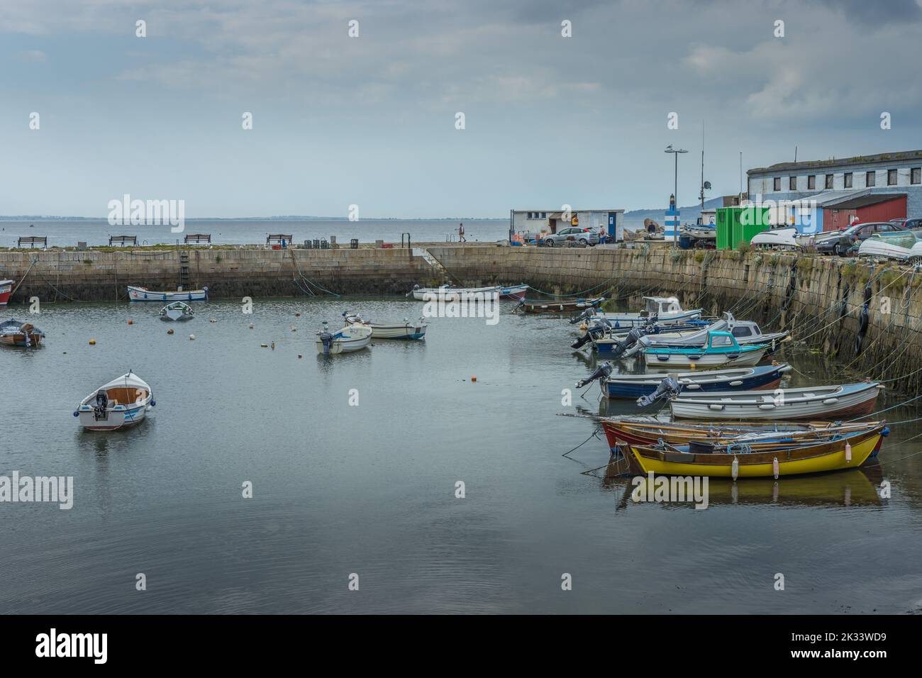 The Bullock Harbour with colorful boats Stock Photo Alamy
