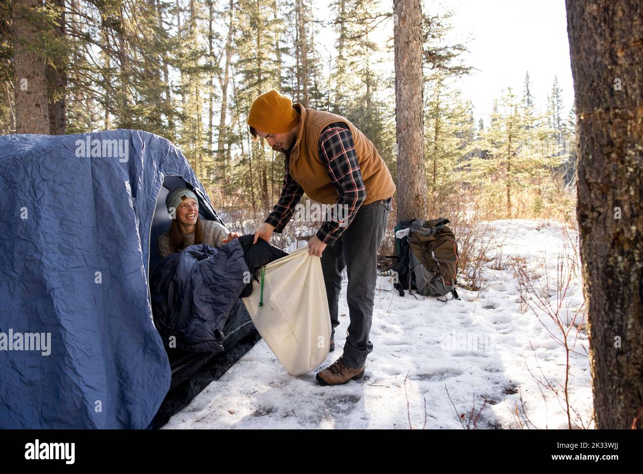 People sleeping in the forest hi-res stock photography and images - Alamy