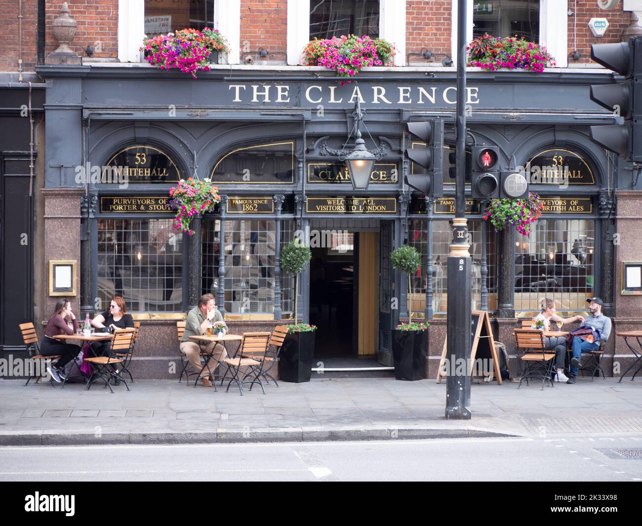 The Clarence pub in Whitehall London operated by Young and co brewery The Clarence pub in Whitehall London operated by Young and co brewery