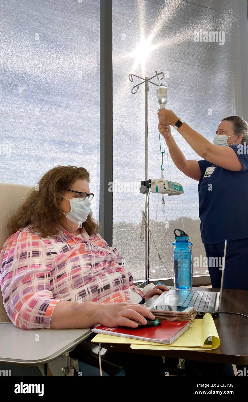 Dubuque Iowa USA 21st Sep 2022 Carole Schmidt Left Undergoes dubuque-iowa-usa-21st-sep-2022-carole-schmidt-left-undergoes