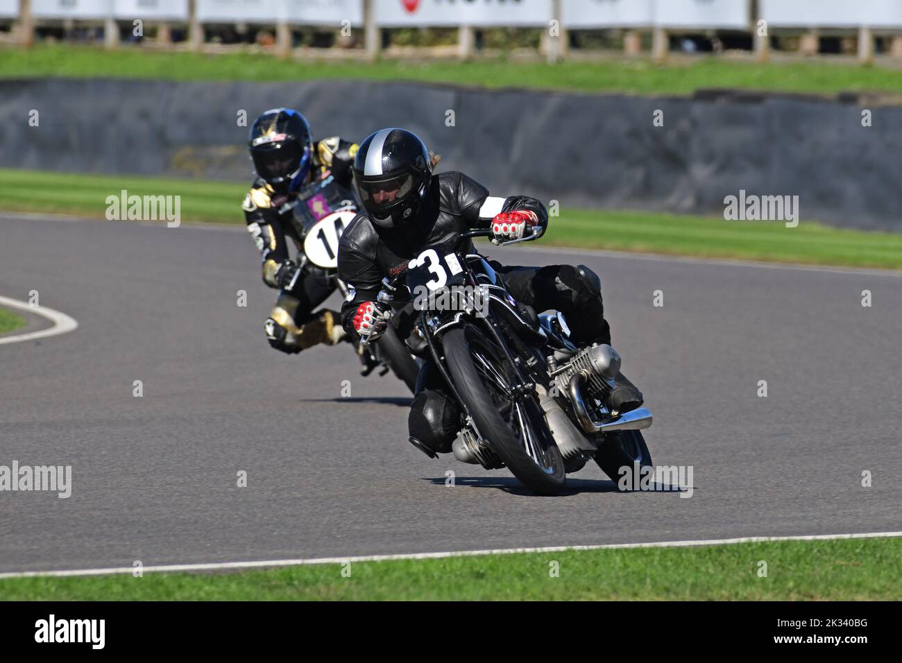Claus Clausen, Roland Resch, BMW R57 Kompressor, Barry Sheene Memorial Trophy, two-riders per bike competing in each of the two 25 minute races across Stock Photo