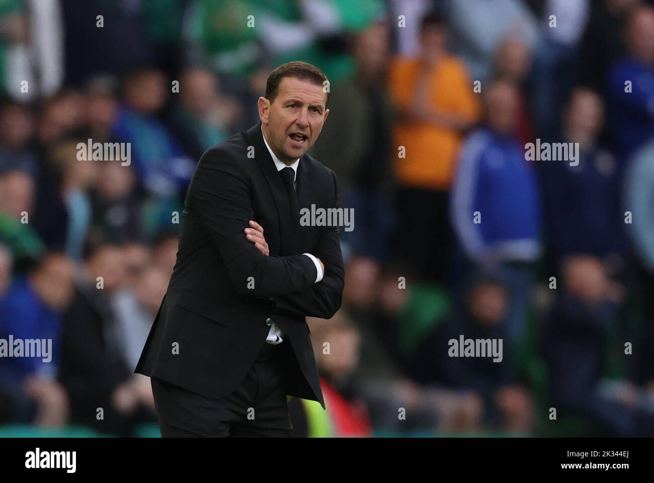 Northern Ireland manager Ian Baraclough during the UEFA Nations League Group J Match at Windsor Park, Belfast. Picture date: Saturday September 24, 2022. Stock Photo