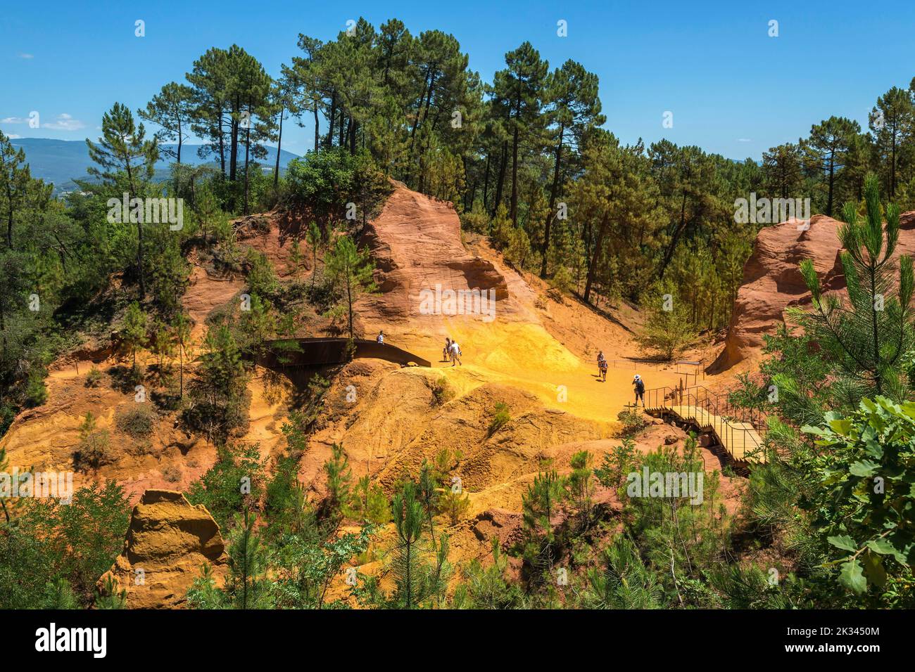 Orche Rocks Image Ochre nature trail, Le Sentier des Ocres, former ochre mining area ...