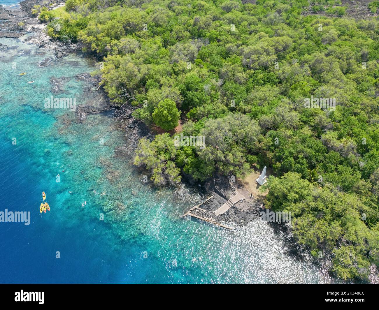 Aerial view of the Captain James Cook Monument, Captain Cook Monument