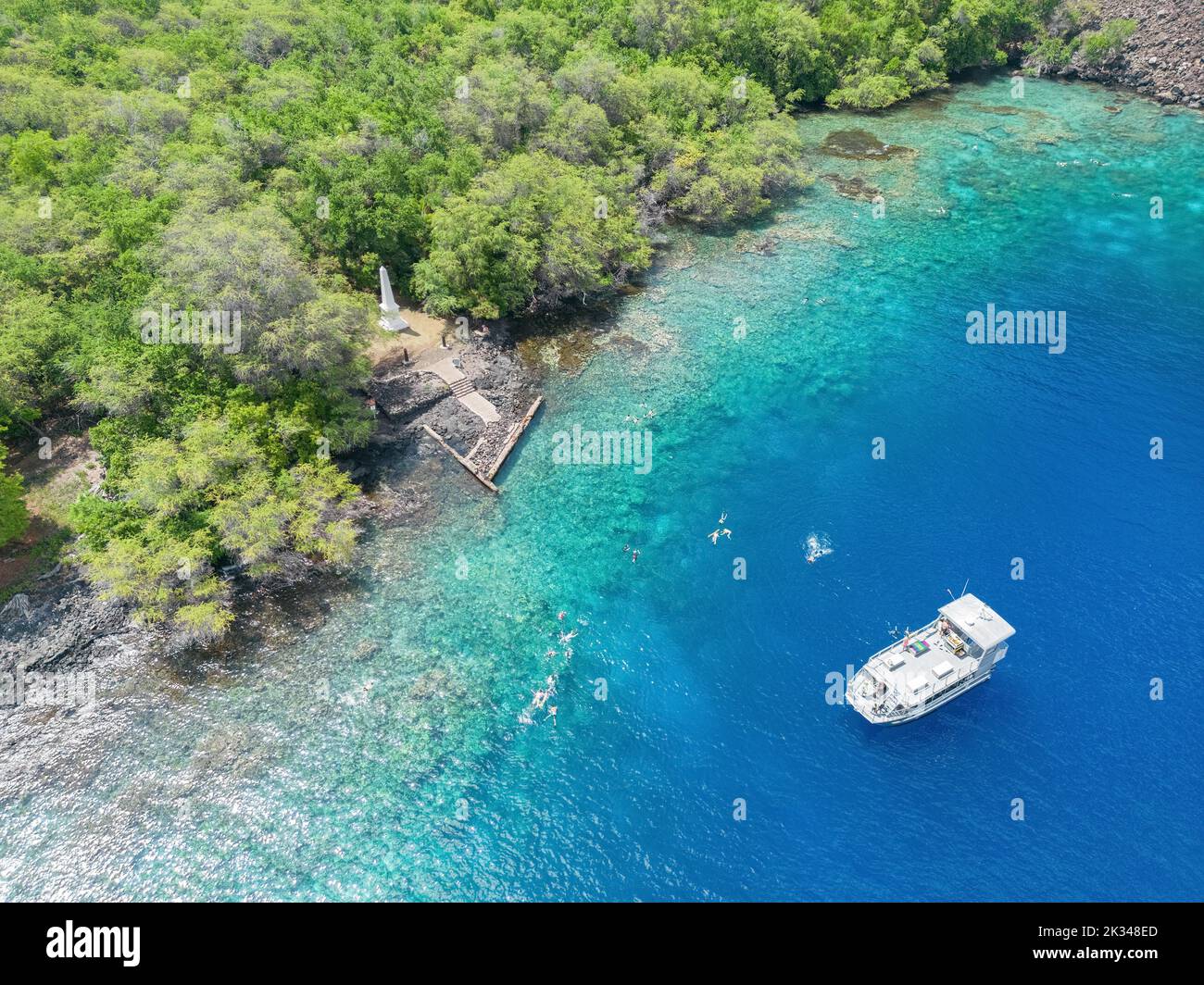 Aerial view of the Captain James Cook Monument, Captain Cook Monument