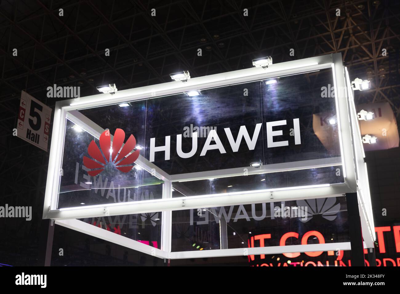 Chiba, Japan. 17th Sep, 2022. Booth of Chinese communications technology company Huawei at Tokyo Game Show 2022. After a two years break forced by the Covid-19 pandemic, the Tokyo Game Show returned to Makuhari Messe in Chiba, Japan. (Credit Image: © Stanislav Kogiku/SOPA Images via ZUMA Press Wire) Stock Photo