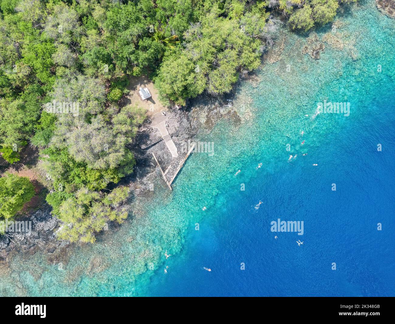 Aerial view of the Captain James Cook Monument, Captain Cook Monument
