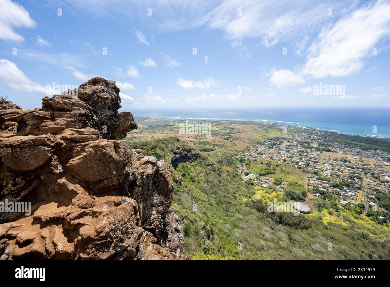 Sleeping Giant (Nounou Mountain) East Trail overlooking Wailua, Kauai
