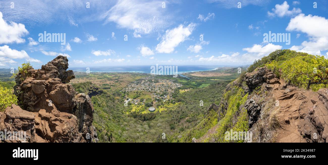 Sleeping Giant (Nounou Mountain) East Trail overlooking Wailua, Kauai