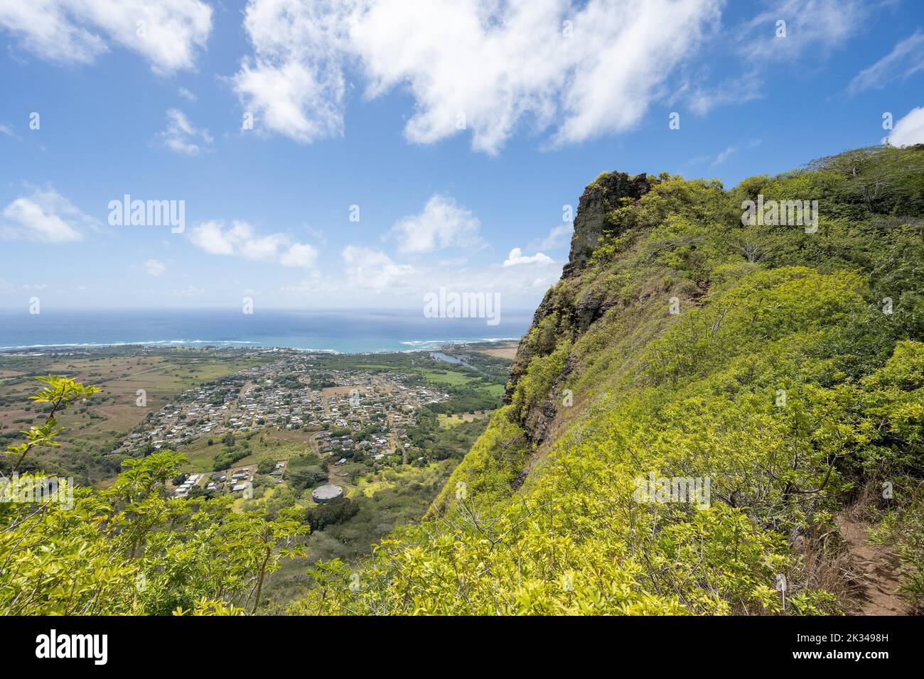 Sleeping Giant (Nounou Mountain) East Trail overlooking Wailua, Kauai