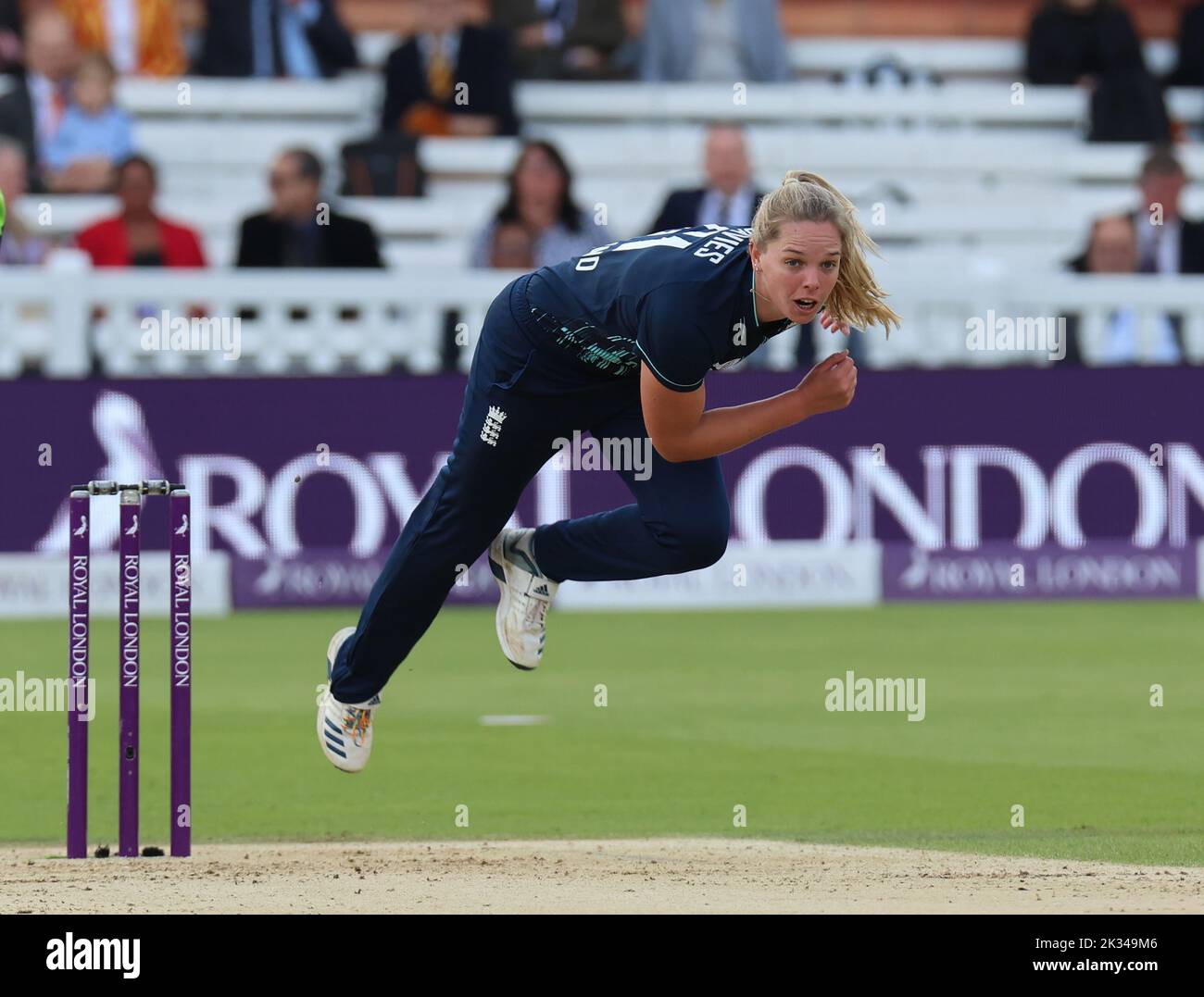 London, UK. 01st Feb, 2018. LONDON ENGLAND - SEPTEMBER 24 :England Women's Freya Davies during Women's One Day International Series match between England Women against India Women at Lord's Cricket Ground, London on 24th September, 2022 Credit: Action Foto Sport/Alamy Live News Stock Photo