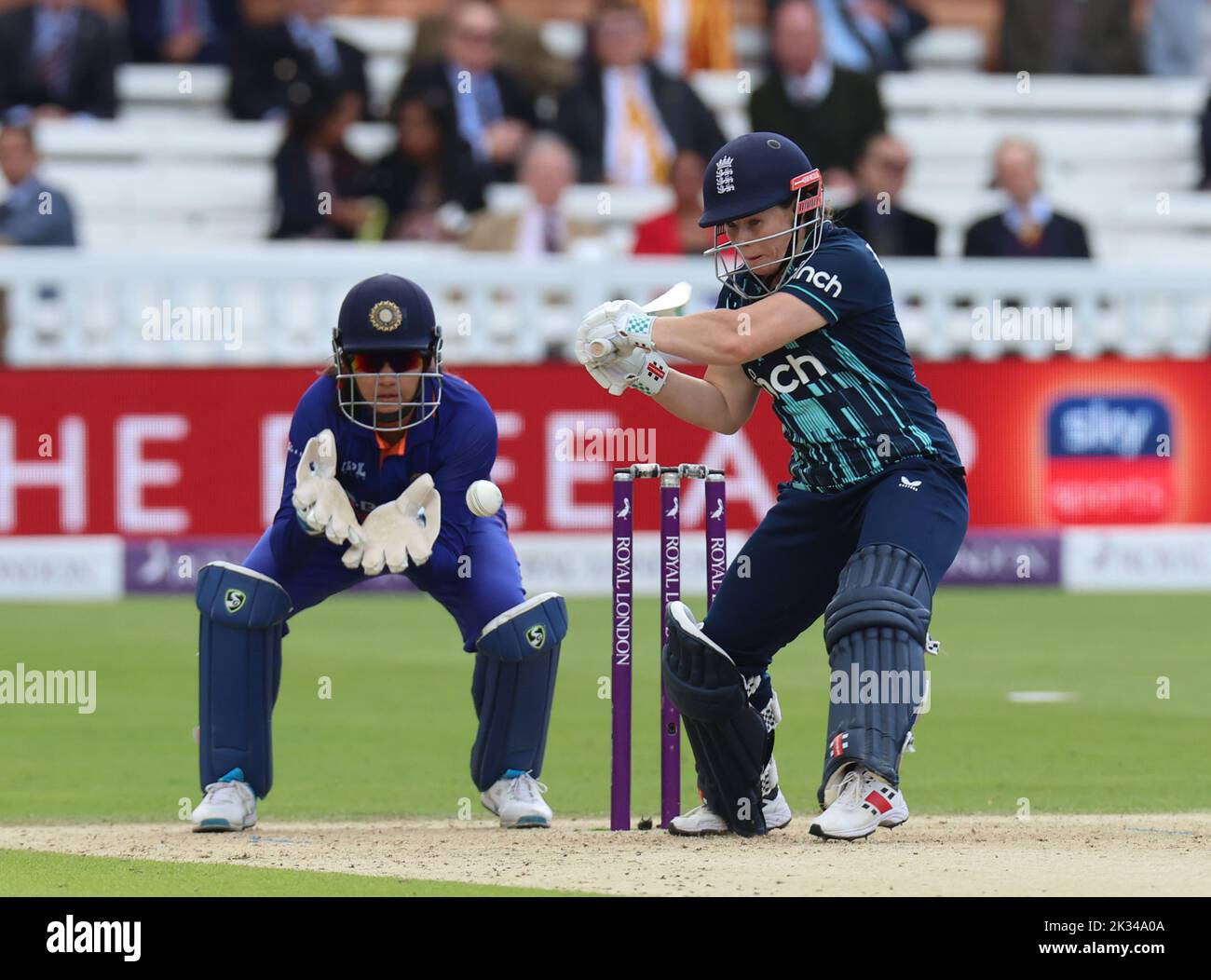 London, UK. 01st Feb, 2018. LONDON ENGLAND - SEPTEMBER 24 : England Women's Tammy Beaumont during Women's One Day International Series match between England Women against India Women at Lord's Cricket Ground, London on 24th September, 2022 Credit: Action Foto Sport/Alamy Live News Stock Photo