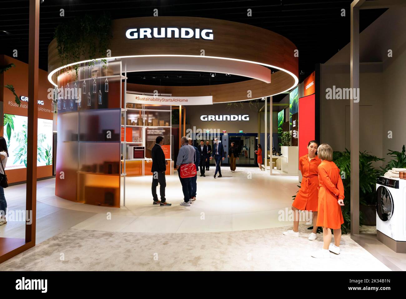 Grundig stand, IFA, International Consumer Electronics Fair 2022, Berlin, Germany Stock Photo