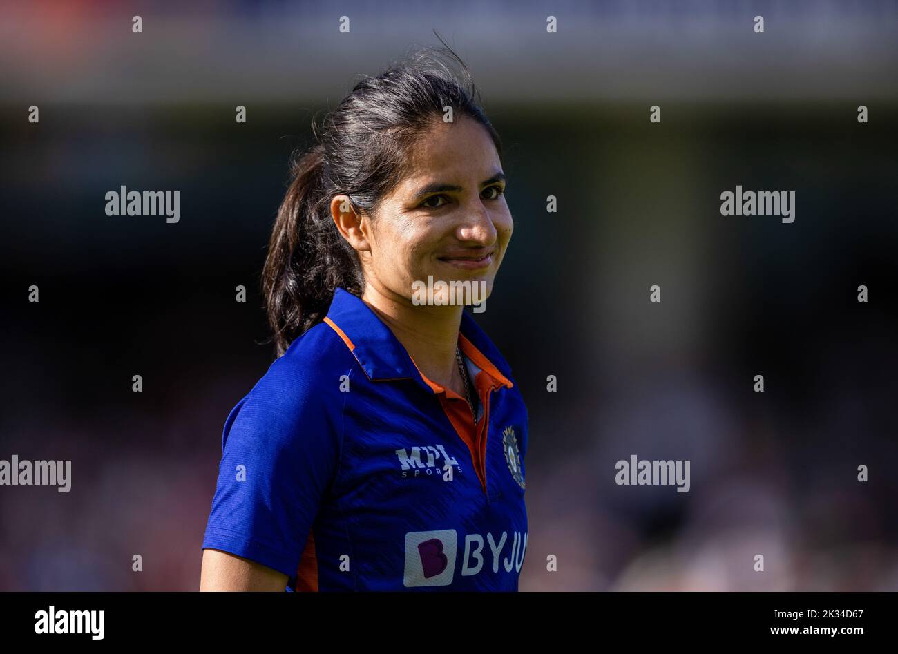 India’s Renuka Thakur during the third women's one day international match at Lord's, London. Picture date: Saturday September 24, 2022. Stock Photo