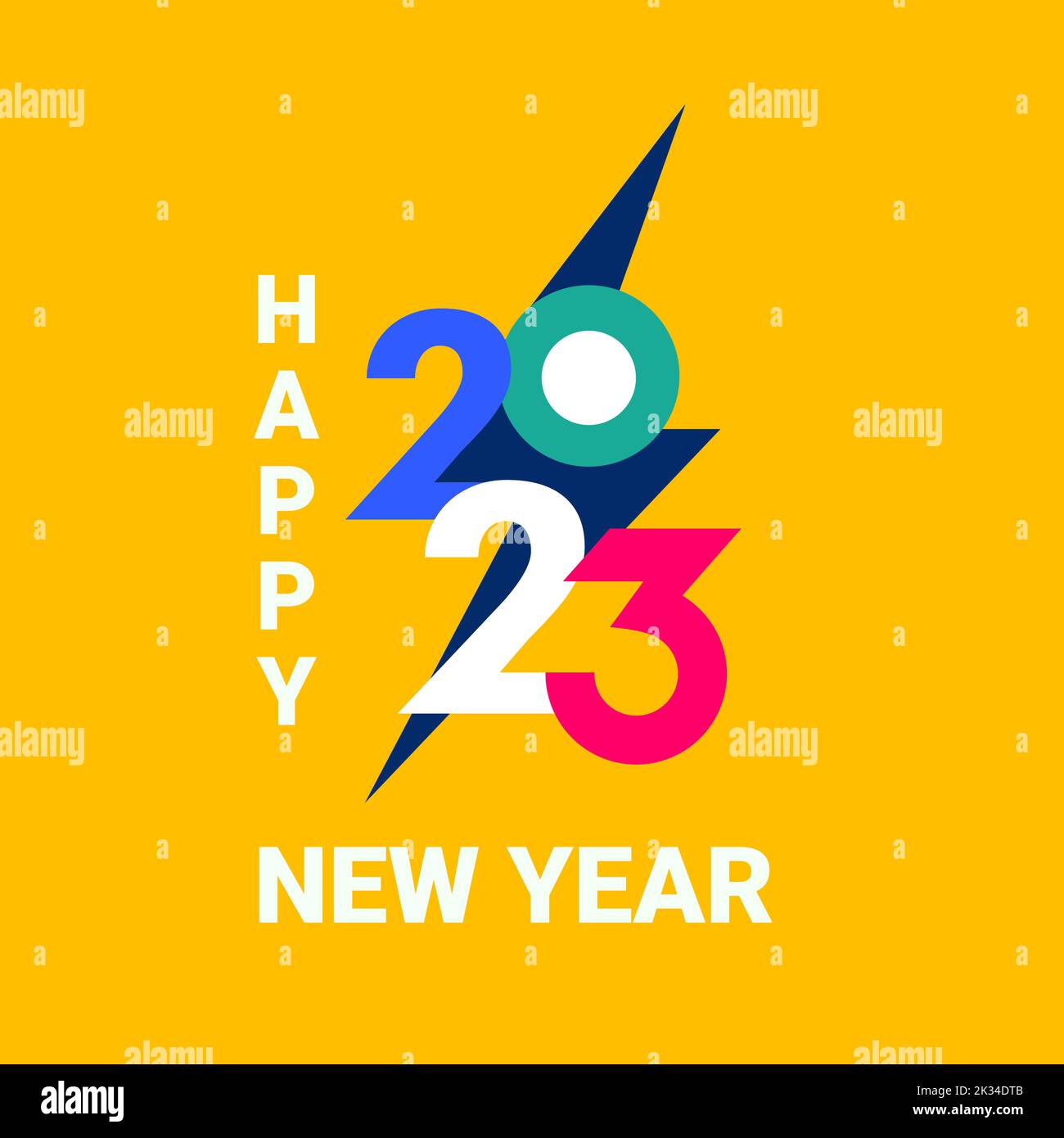 2023 new year bright banner. Stock Vector
