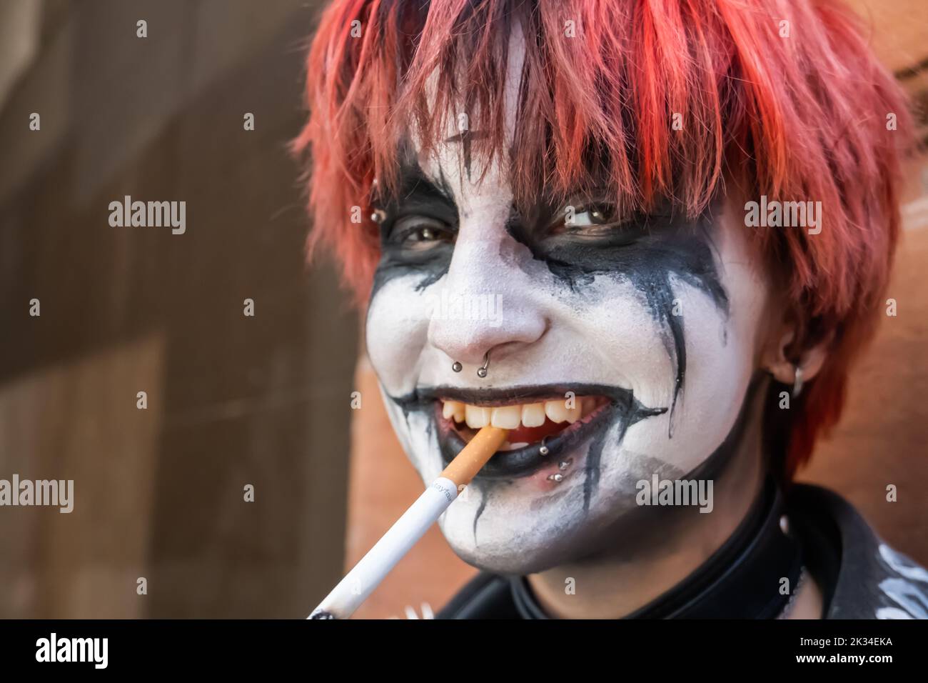 Glasgow, Scotland, UK. 24th September 2022: Stylish character in Buchanan Street. Credit: Skully/17�Թ����� Live News Stock Photo