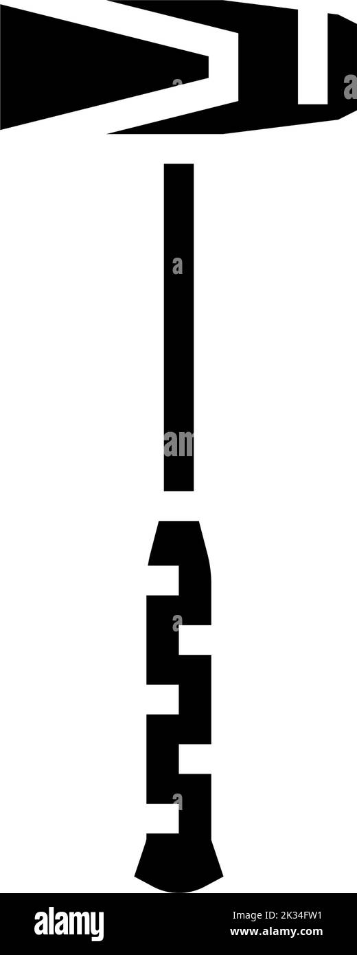 splitting maul hammer tool glyph icon vector illustration Stock Vector ...