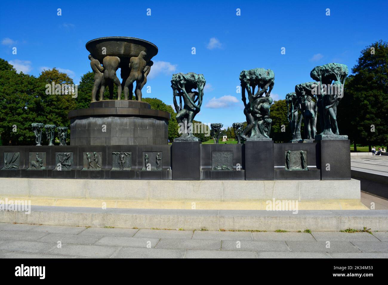 Oslo, Norway, September 2022: Frogner Park, a park filled with ...