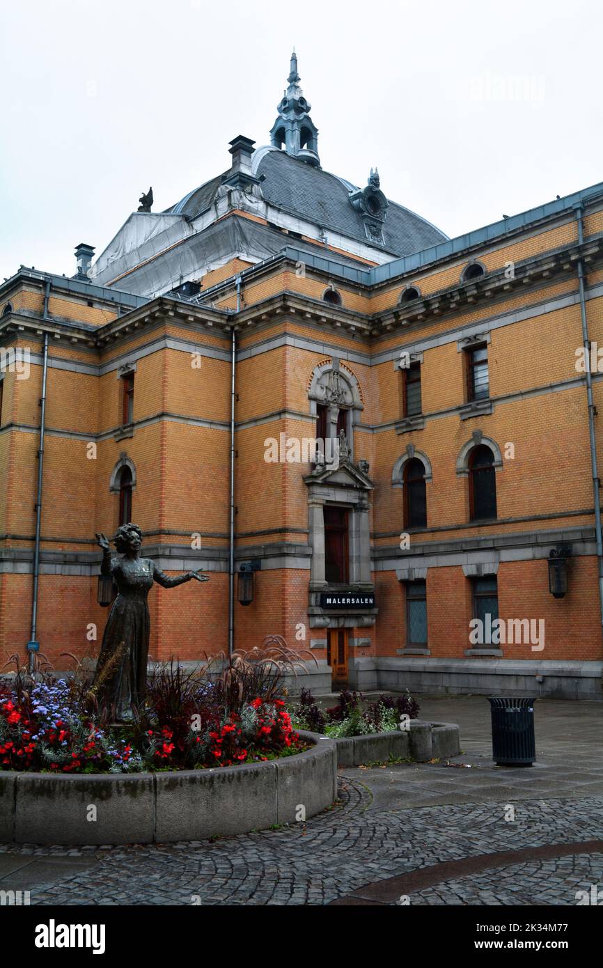 Oslo, Norway, September 2022: Exterior of the National Theatre building