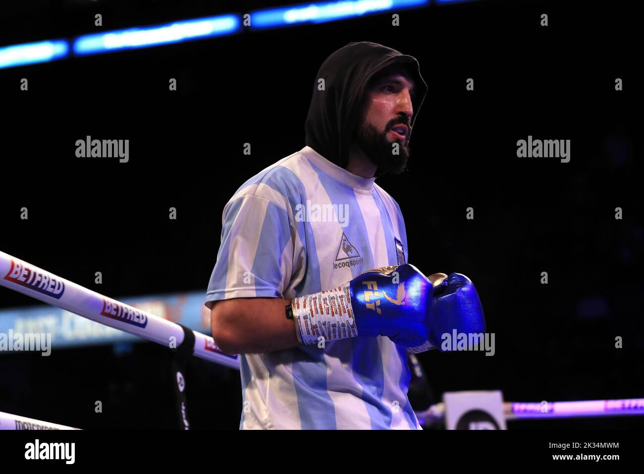 Marcos Nicolas Karalitzky's before the Cruiserweight contest against Cheavon Clarke at Motorpoint Arena, Nottingham. Picture date: Saturday September 24, 2022. Stock Photo