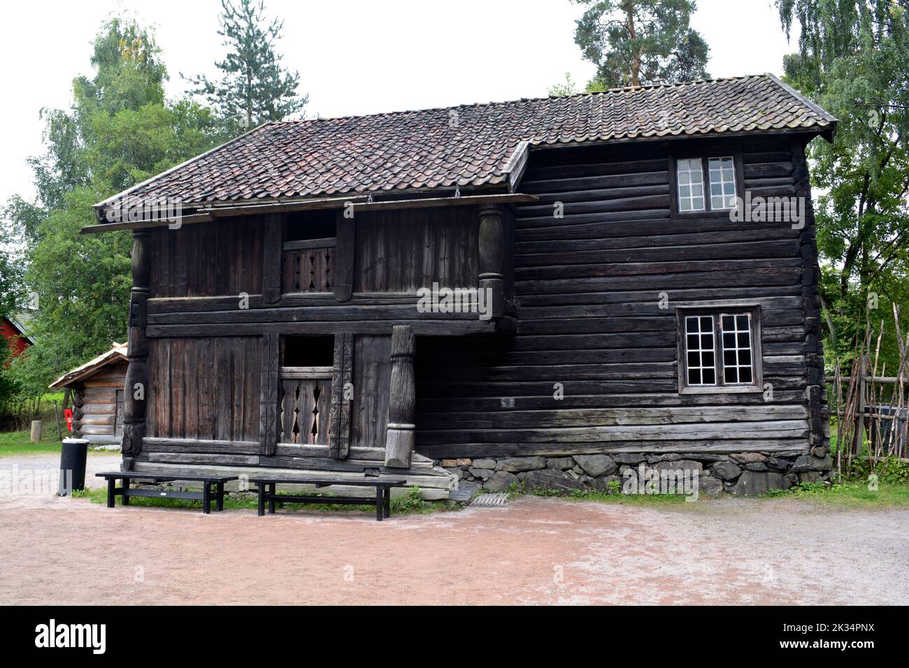 Oslo, Norway, September 2022: Farm House from Yle exhibited at The Norwegian Museum of Cultural History (Norsk Folkemuseum) Stock Photo