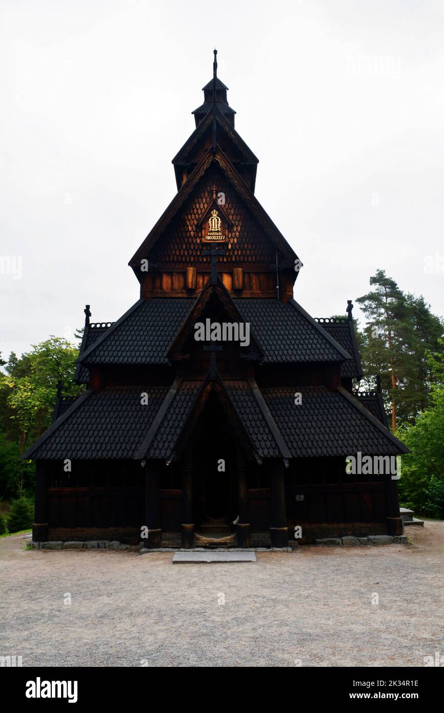 Oslo, Norway, September 2022: Gol Stave Church exhibited at The ...
