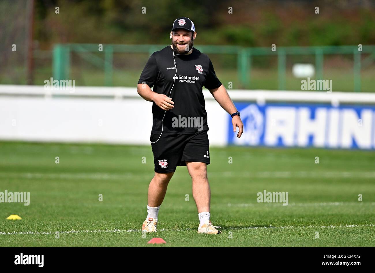 Richmond, United Kingdom. 24th Sep, 2022. Championship Rugby. London Scottish V Jersey Reds. The Richmond Athletic Ground. Richmond. Rob Webber (Jersey Reds head coach) during the warm up for the London Scottish V Jersey Reds championship rugby match. Credit: Sport In Pictures/Alamy Live News Stock Photo