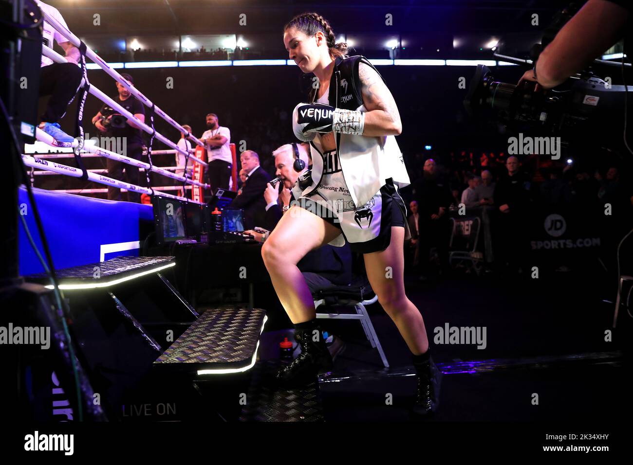 Terri Harper before the WBA and IBO World Super Welterweight titles bout against Hannah Rankin at Motorpoint Arena, Nottingham. Picture date: Saturday September 24, 2022. Stock Photo