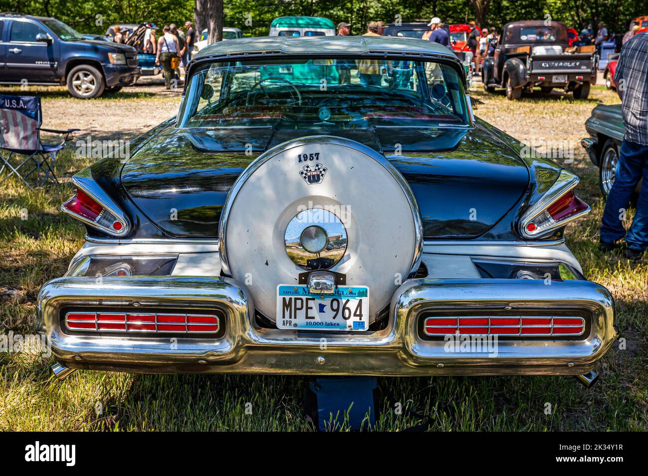 Falcon Heights, MN June 18, 2022 High perspective rear view of a