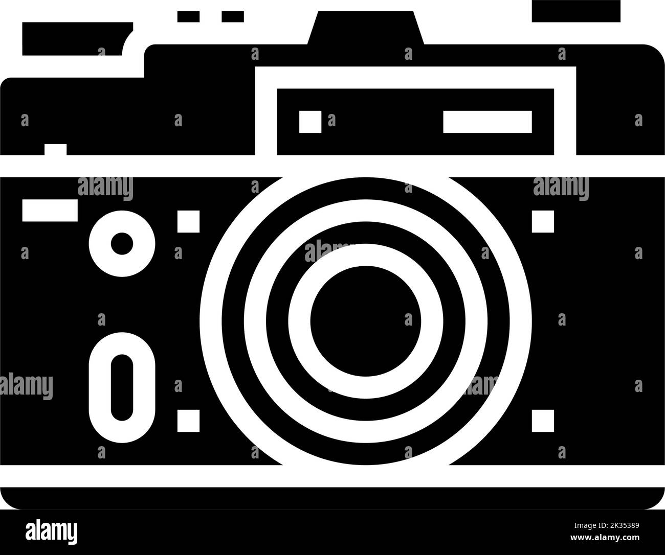 photo camera retro gadget glyph icon vector illustration Stock Vector ...