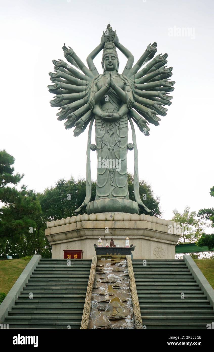 The Guishan Guanyin statue in Jinxiu China Folk Village theme park in