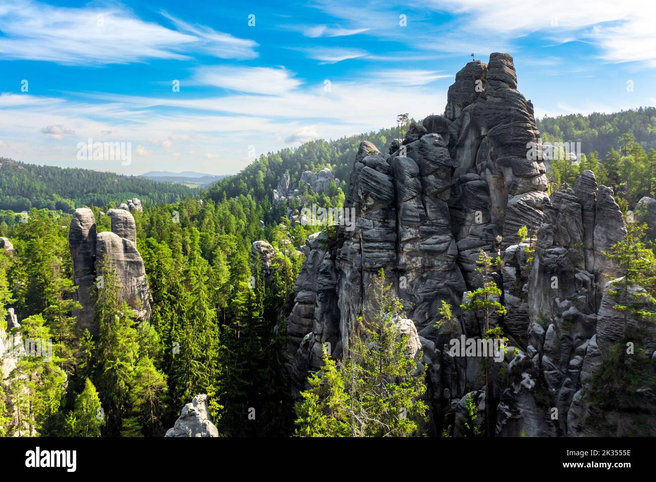 Rock city in the Adrspach Rocks, part of the Adrspach-Teplice Landscape ...