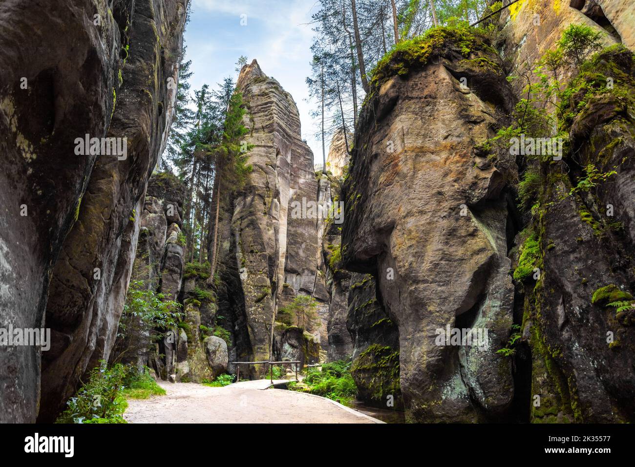 Rock city in the Adrspach Rocks, part of the Adrspach-Teplice Landscape ...