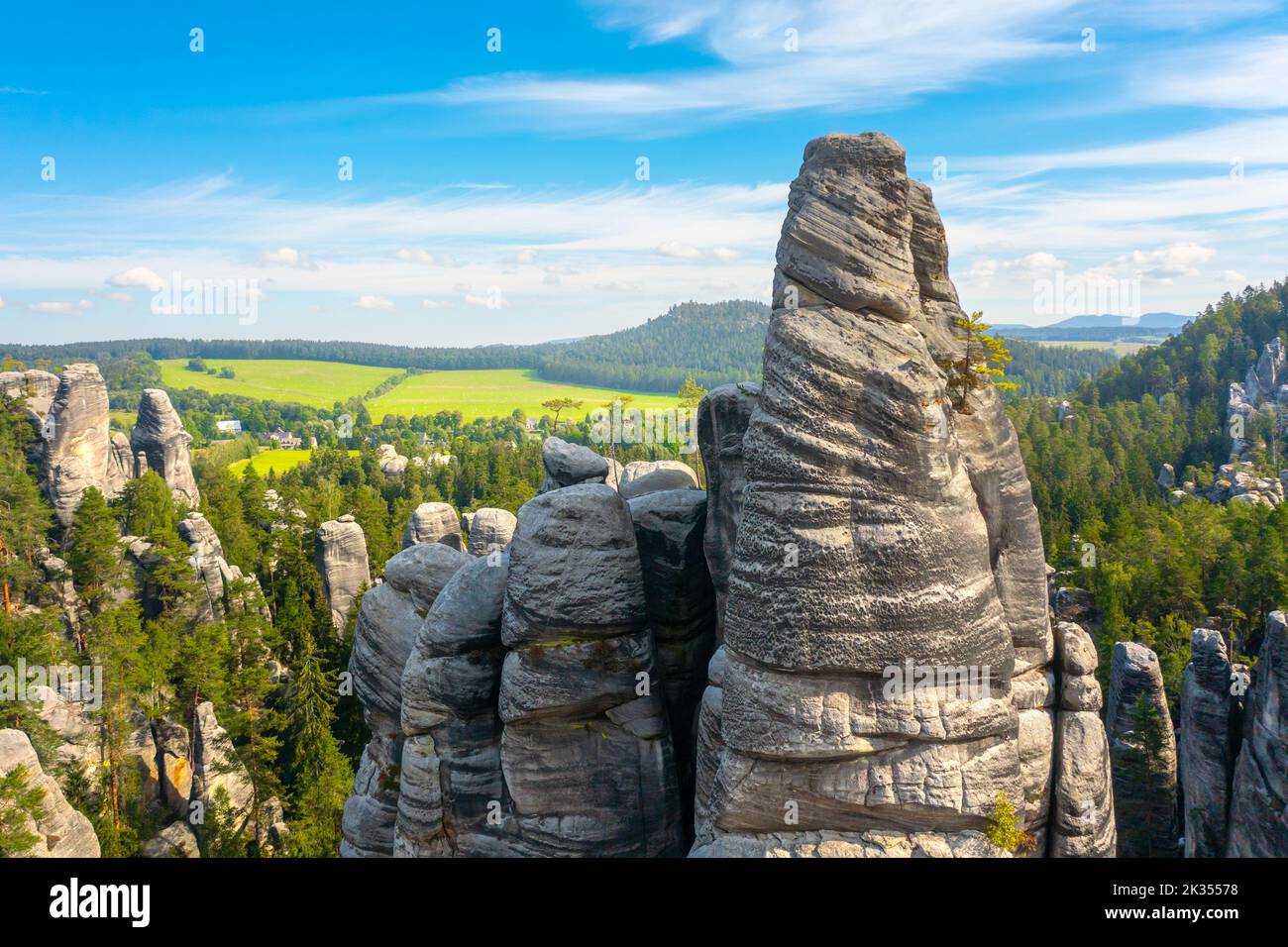 Rock city in the Adrspach Rocks, part of the Adrspach-Teplice Landscape ...