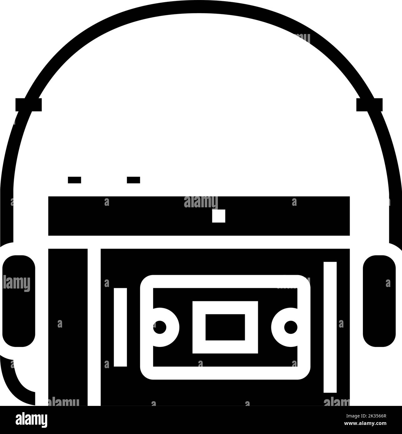 Cassette music device icon vector Black and White Stock Photos & Images ...