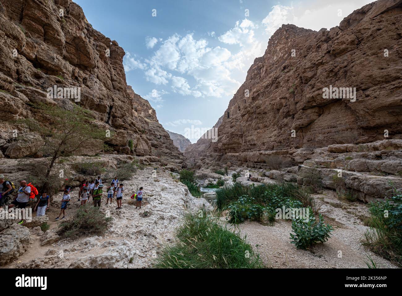 Wadi Shab gorge, Oman Stock Photo