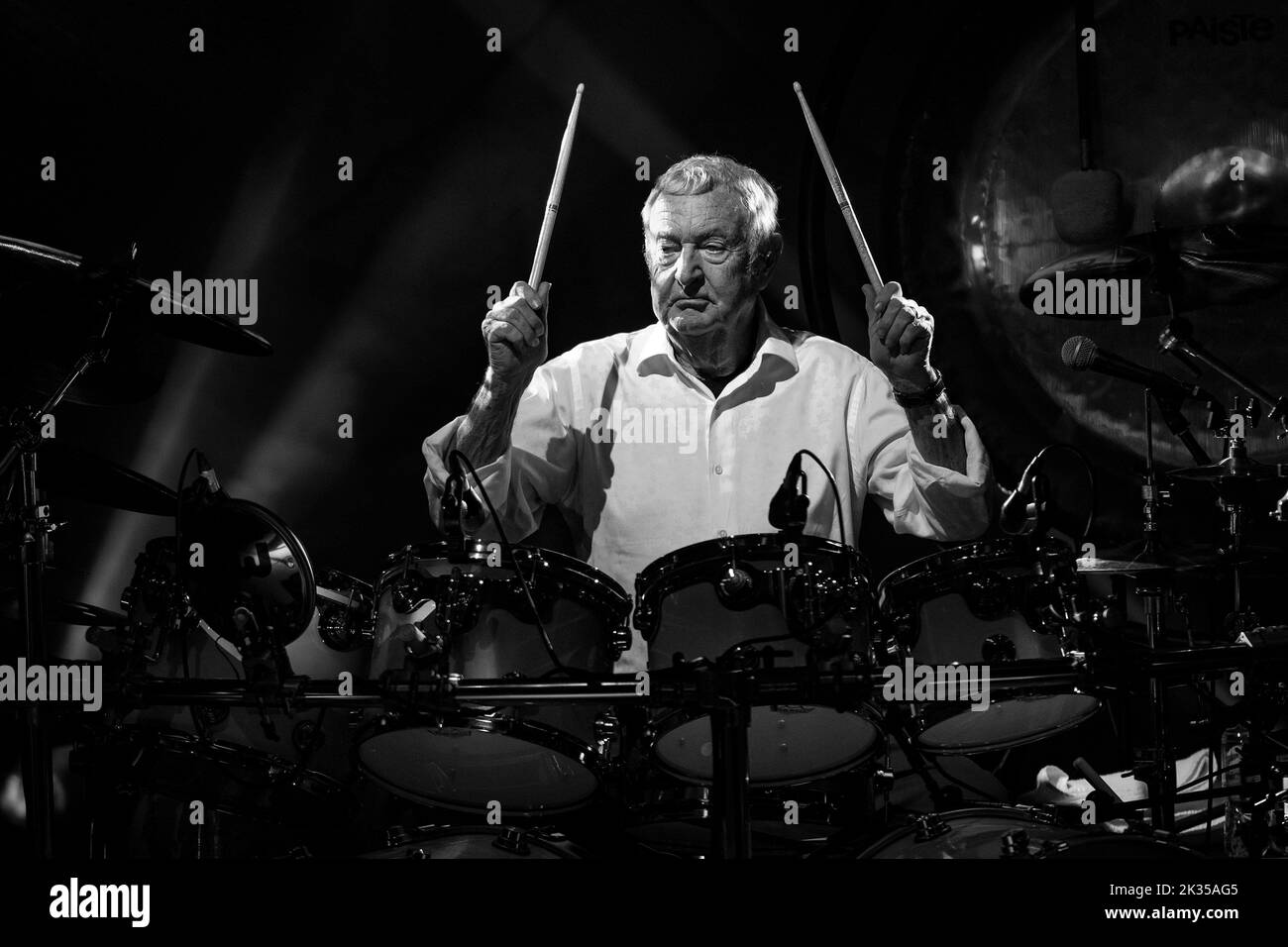 CROYDON, ENGLAND: Nick Mason's Saucerful of Secrets perform at Fairfield Halls during the last date on the UK tour. Featuring: Nick Mason Where: London, United Kingdom When: 11 May 2022 Credit: Neil Lupin/WENN Stock Photo