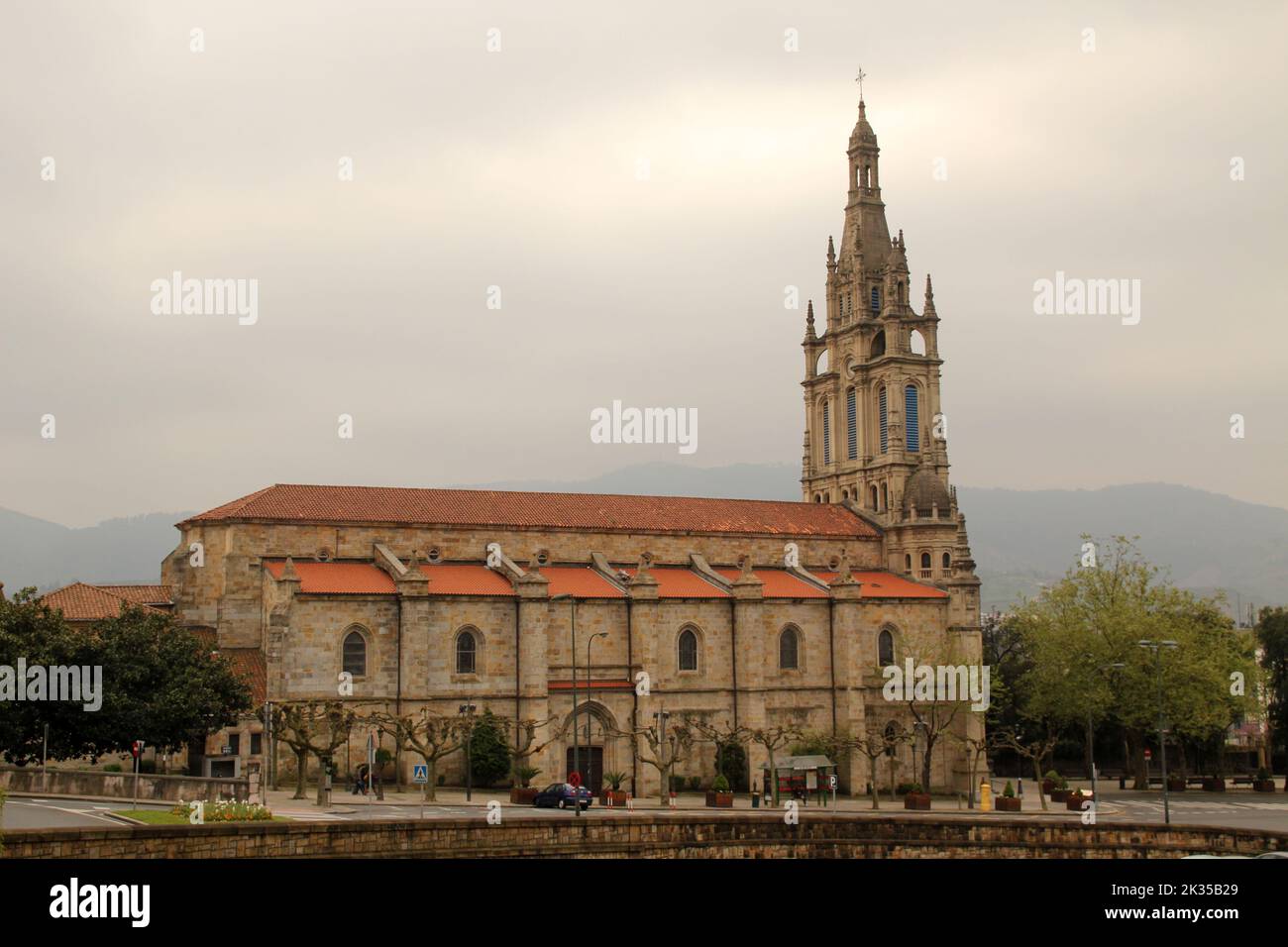 the Basilica Begona of Bilbao, Spain Stock Photo