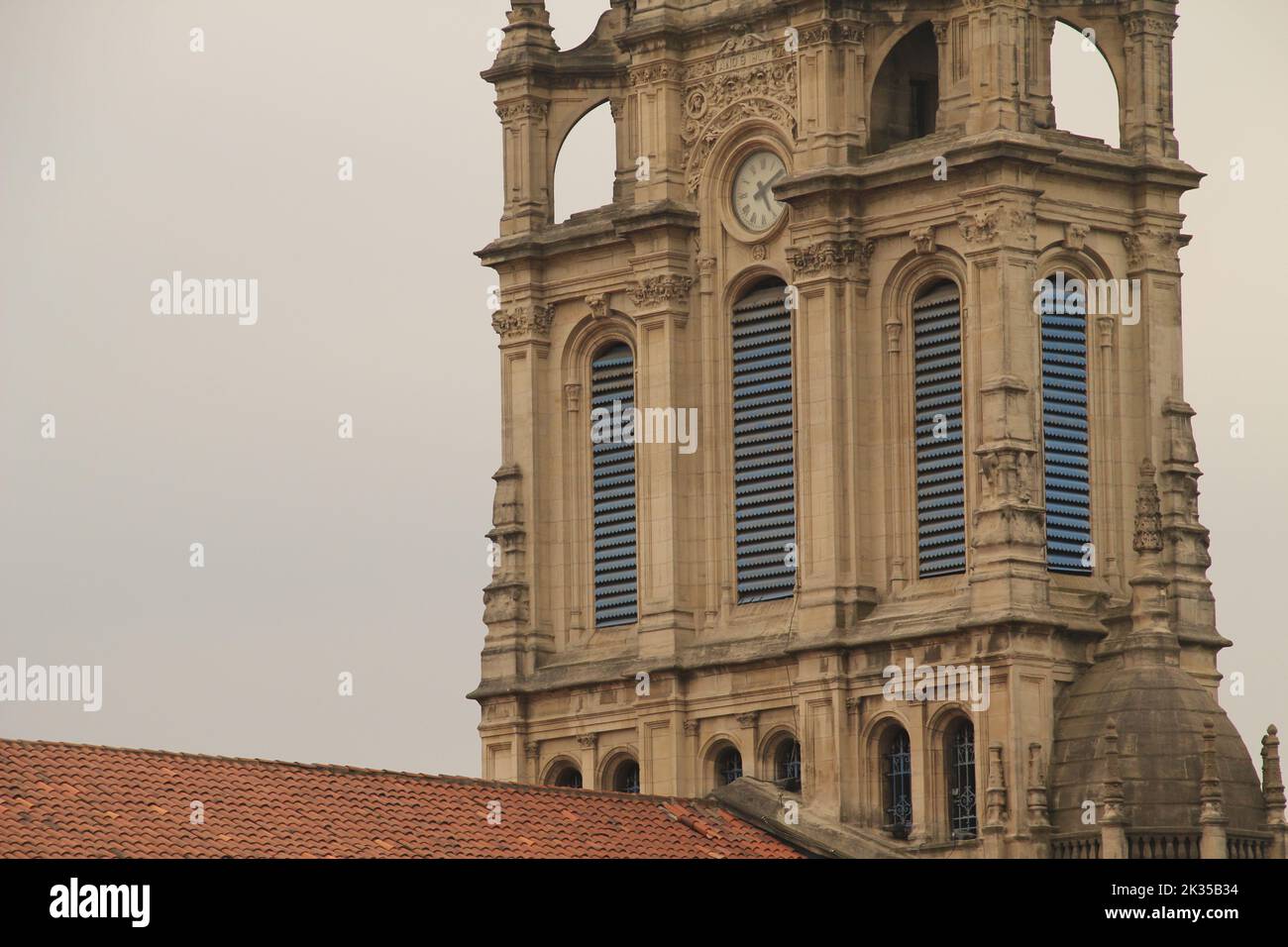 a closeup of Basilica Begona of Bilbao, Spain Stock Photo