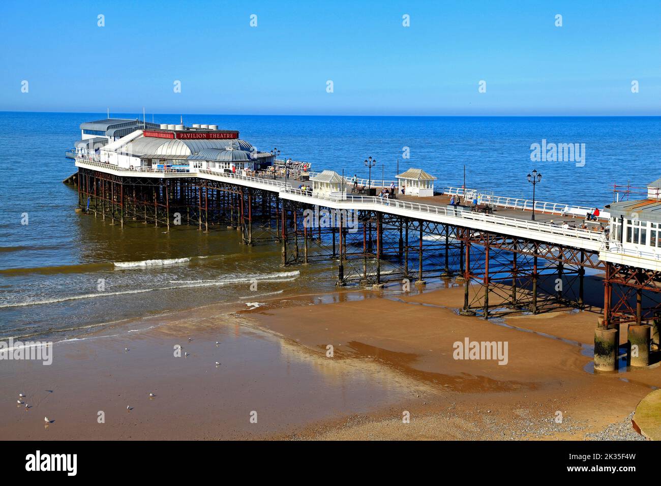 Cromer Pier and Beach, North Sea, Norfolk, England, UK Stock Photo