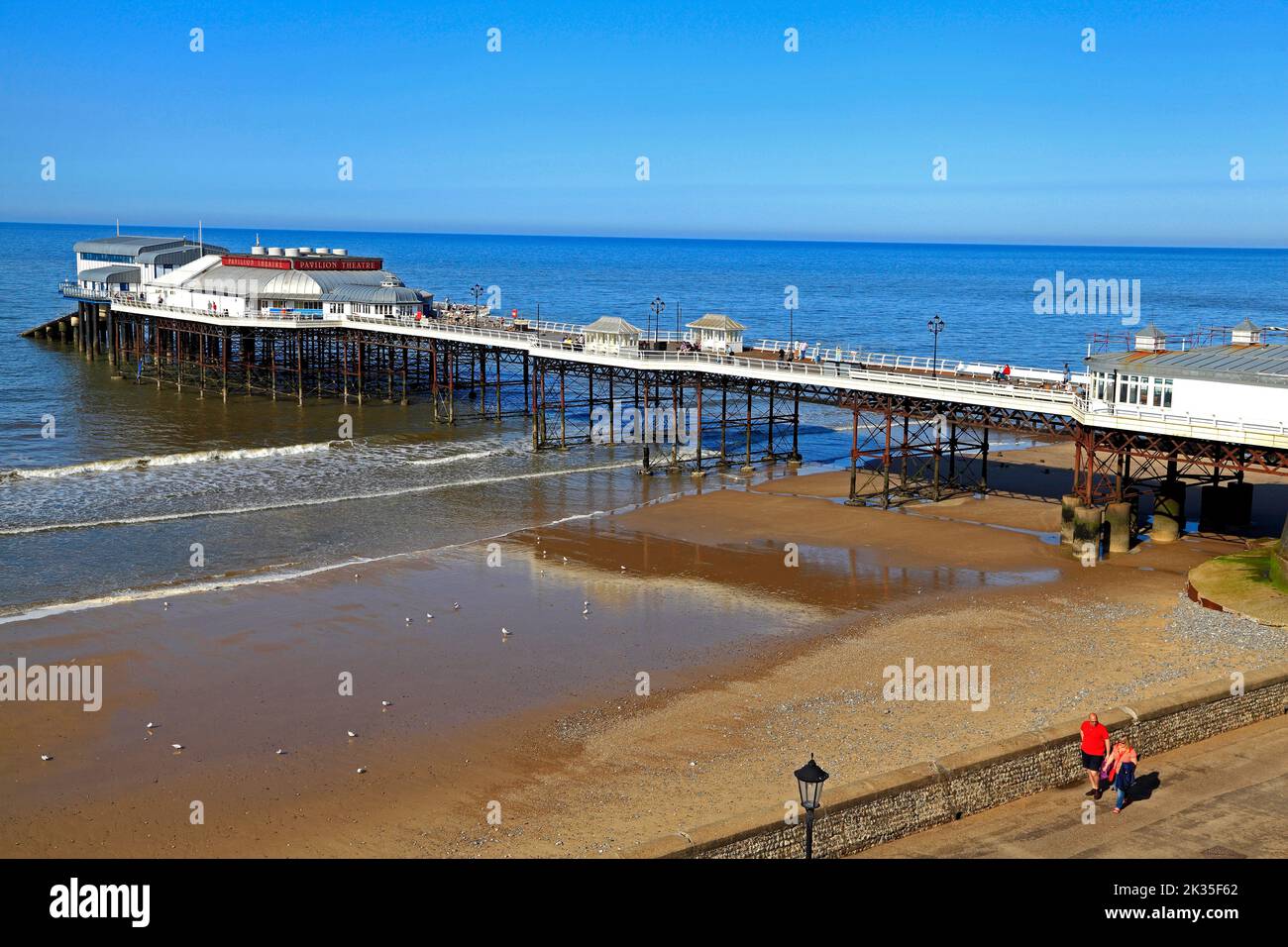 Cromer Pier and Beach, North Sea, Norfolk, England, UK Stock Photo