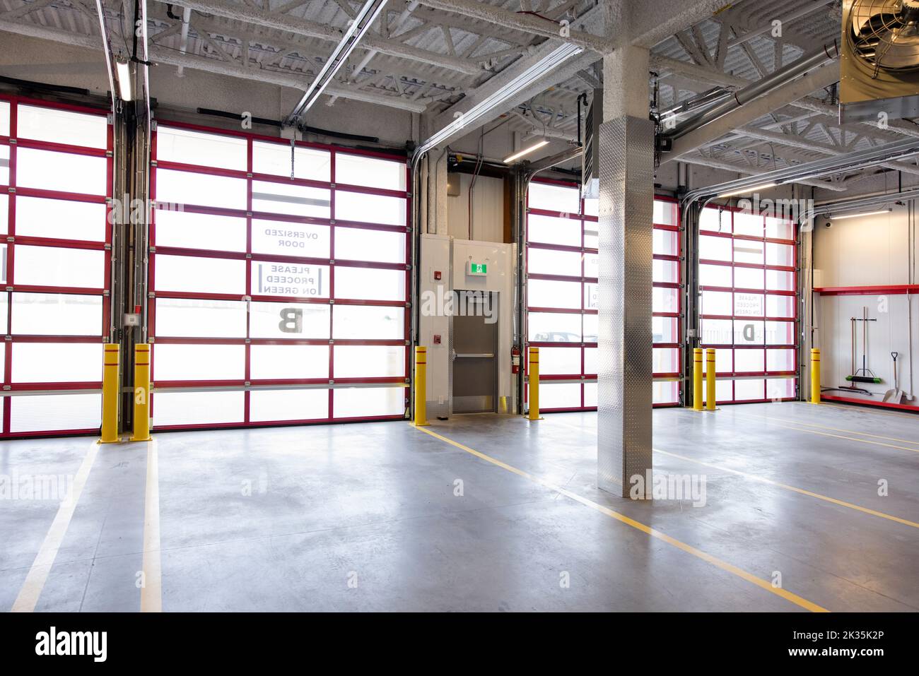 Empty storage facility loading dock Stock Photo
