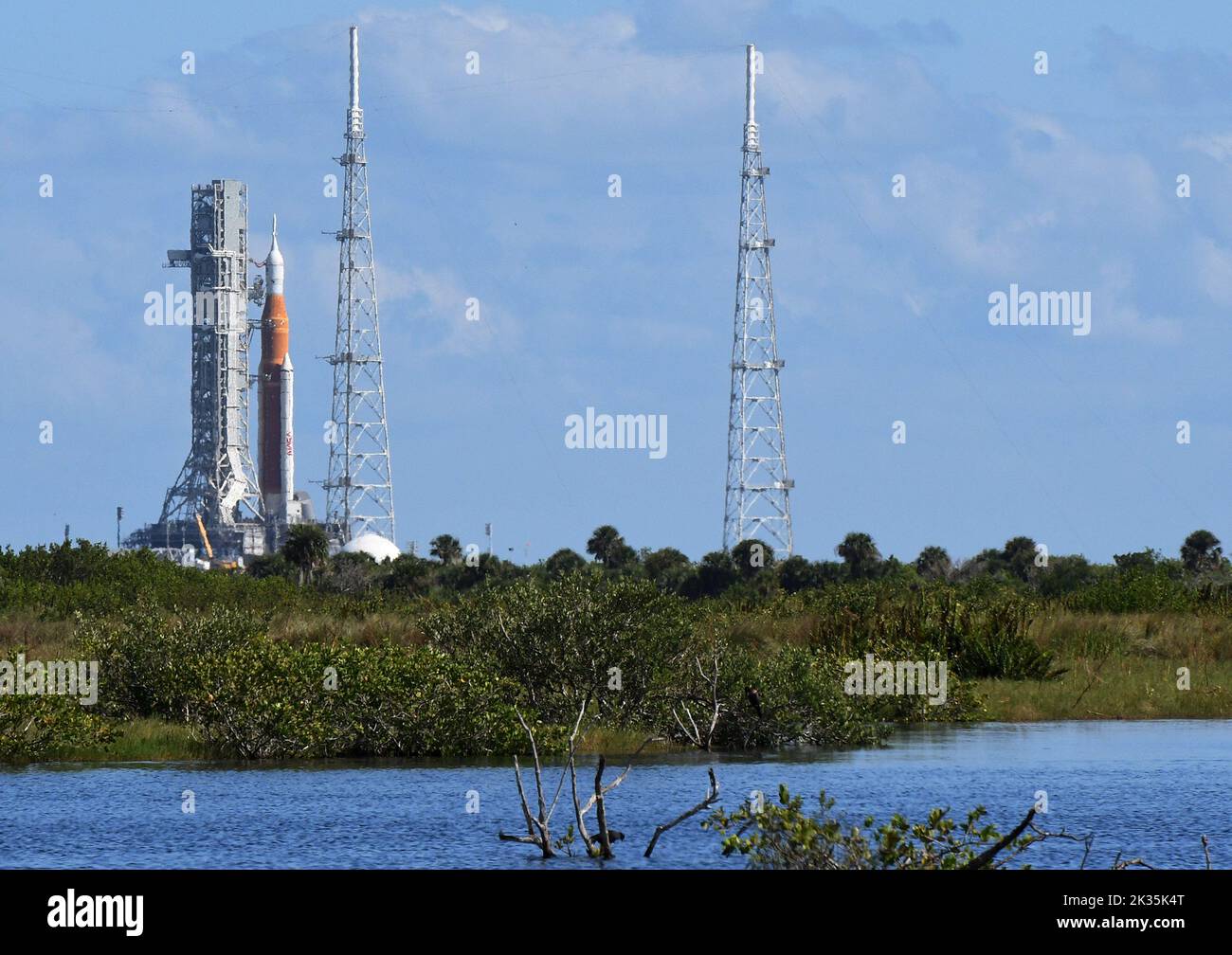 Lightning Towers Stand Tall at NASA Kennedy's Launch Pad 39B - NASA