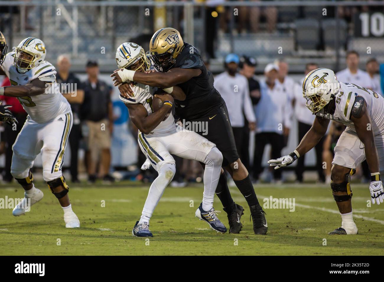 September 24, 2022: during the NCAA football game between the Georgia Tech Yellow Jackets and the University of Central Florida Knights at FBC Mortgage Stadium Orlando, FL. Jonathan Huff/CSM. Stock Photo