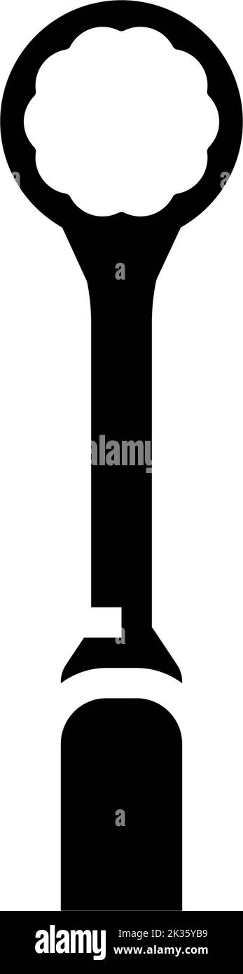 hammer wrench tool glyph icon vector illustration Stock Vector Image ...