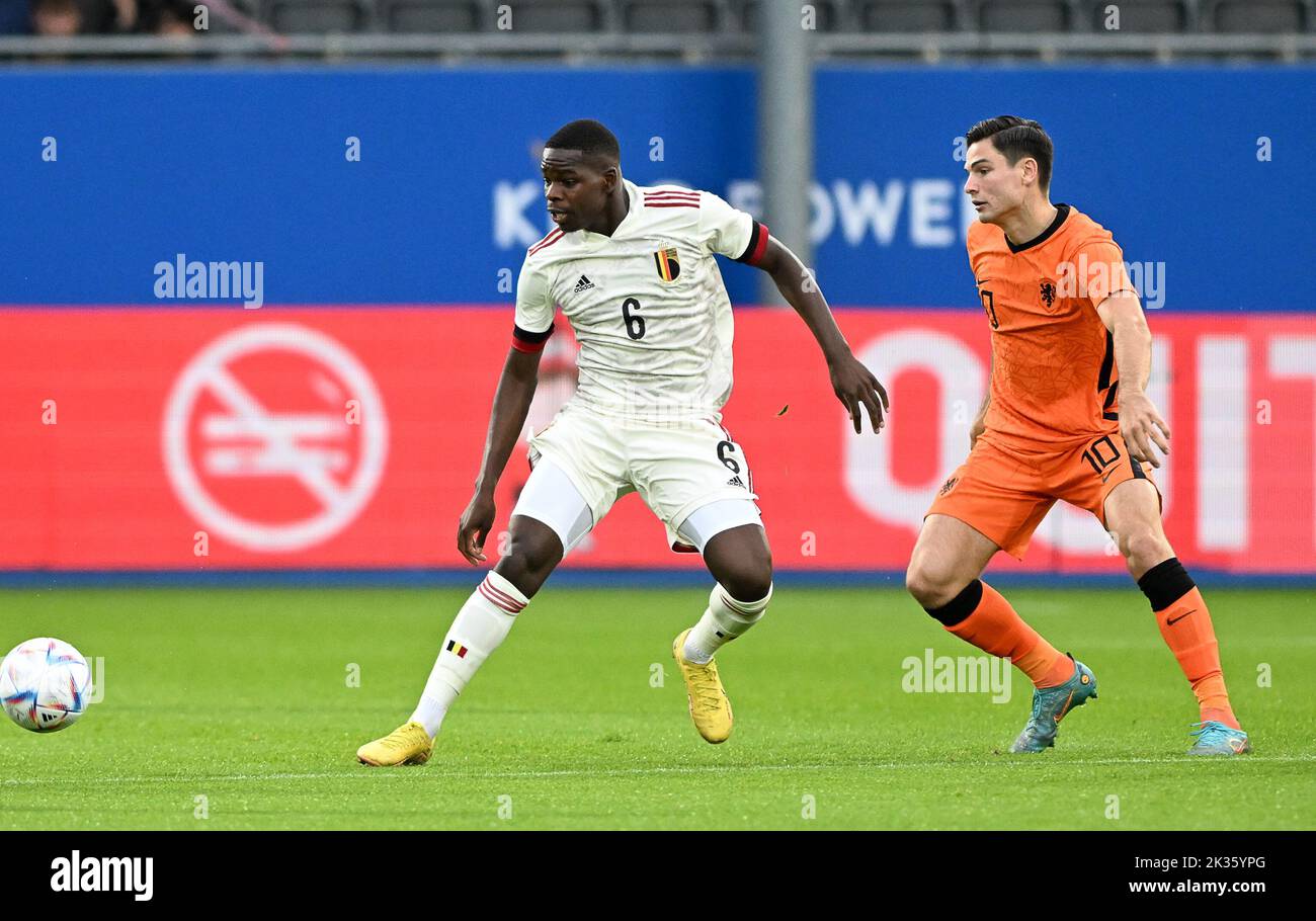 Eliot Matazo (6) of Belgium and Jurgen Ekkelenkamp (10) of the ...