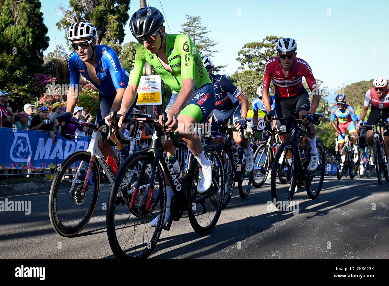 Slovenian Tadej Pogacar pictured in action during the men's elite road